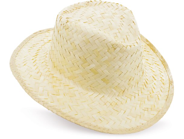Sombrero especial de paja clarito detalle 1