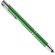 Bolígrafo metálico con puntero y clip verde