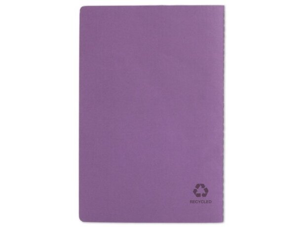 Libreta Santorini con cubierta de papel y hojas lisas Lila detalle 7