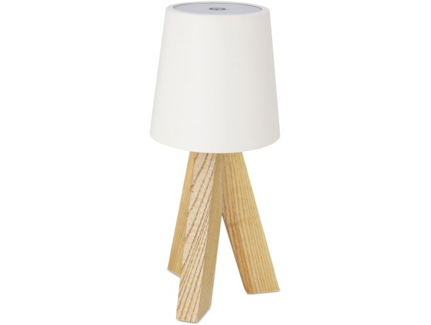 Lámpara Oti con base de madera natural y led táctil recargable detalle 4