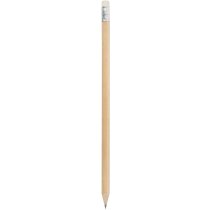 Lápiz de madera natural con goma de borrar