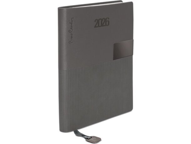 Agenda Pierre Cardin profesional con placa personalizable Gris detalle 7