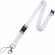 Lanyard doble de poliéster con enganche de hierro blanco