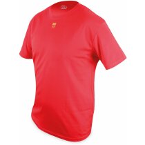 Camiseta técnica detalle España unisex grabada roja