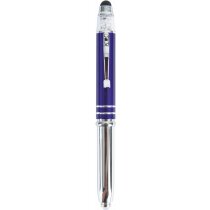 Bolígrafo con linterna y diseño moderno azul Bolígrafo con linterna y diseño moderno azul