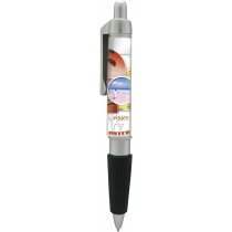 Bolígrafo con espacio para anuncio personalizado Bolígrafo con espacio para anuncio personalizado