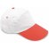 Gorra de algodón bicolor con 5 Paneles personalizada roja