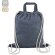Mochila saco Agra algodón reciclado 150gr baratas cordones Marino
