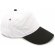 Gorra de algodón bicolor con 5 Paneles negro