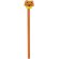Lápiz de madera naranja con ranita personalizado