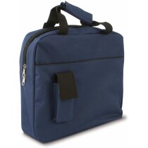 Maletín con bolsillo portamóvil personalizado azul marino Maletín con bolsillo portamóvil personalizado azul marino