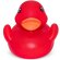 Patito de goma Petri en PVC para baño y diversión infantil Rojo detalle 5