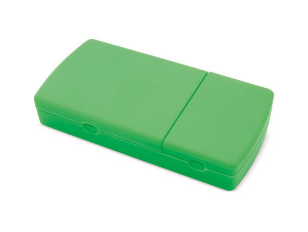 Pastillero cortador con 2 secciones extraibles verde