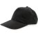 Gorra de 5 paneles en algodón grueso negra barata