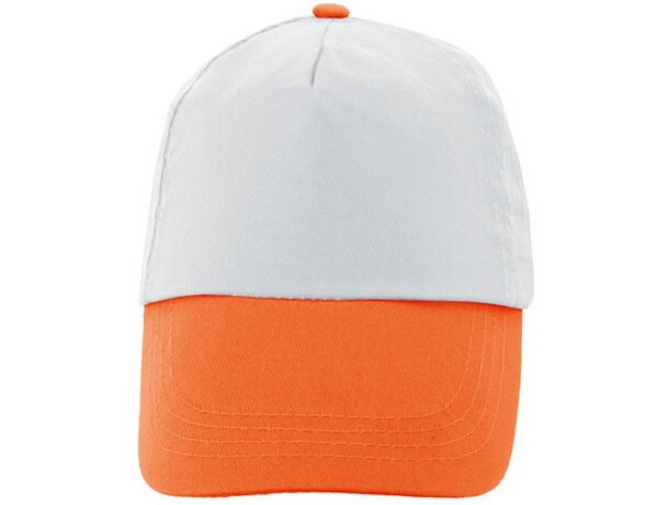 Gorra bicolor velcro am naranja