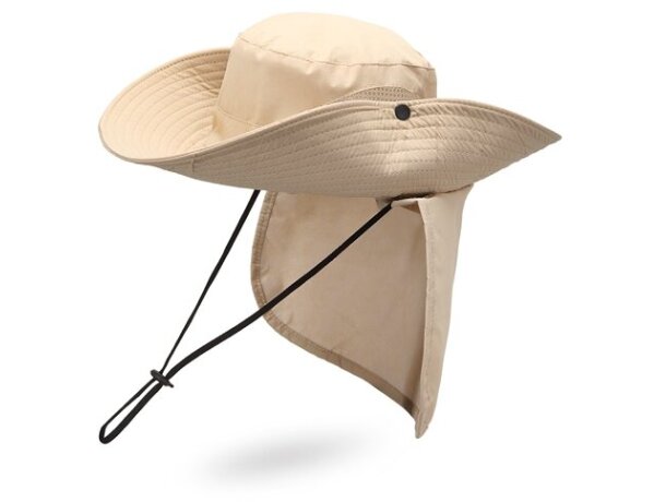 Sombrero ajustable Cairo de microfibra con sistema convertible Piedra detalle 2