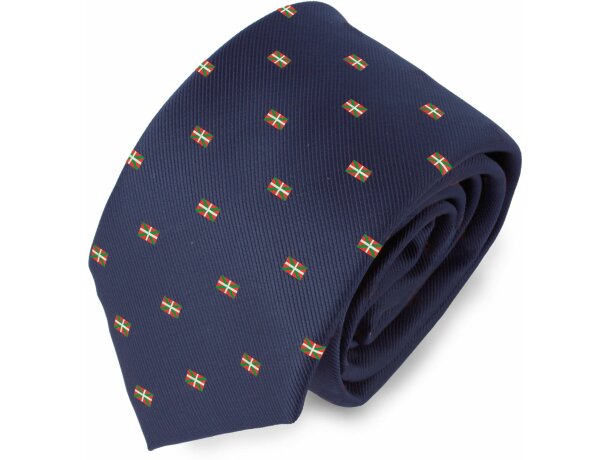 Corbata bordada con el escudo vasco personalizada