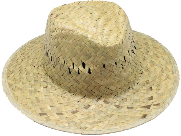 Sombrero de paja color verdoso detalle 1
