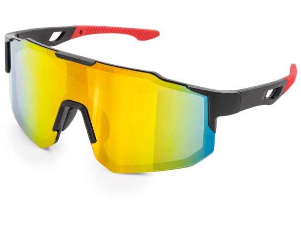 Gafas deportivas Olympia con protección UV400 y lentes espejo Rojo detalle 15
