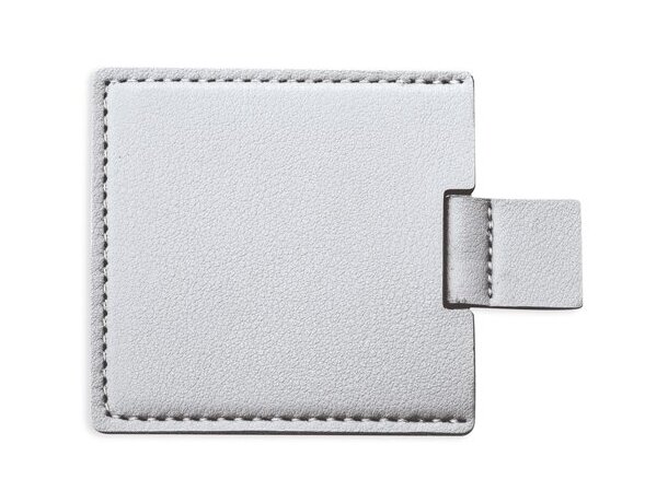 Espejo compacto Lilyan con funda en PU mate personalizable Plata detalle 8
