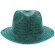 Sombrero de paja de colores verde