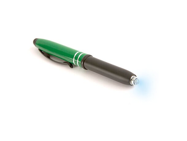 Boligrafo metalico touch ledhenry verde
