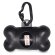 Porta bolsas para mascotas en forma de hueso Negro