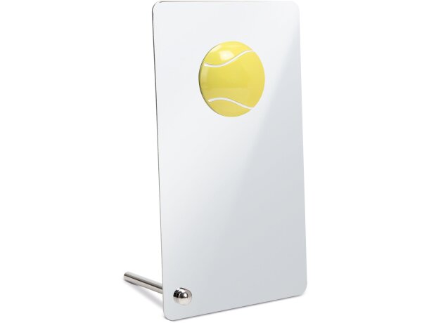 Trofeo deportivo Players con bola de tenis en acero y zinc detalle 1