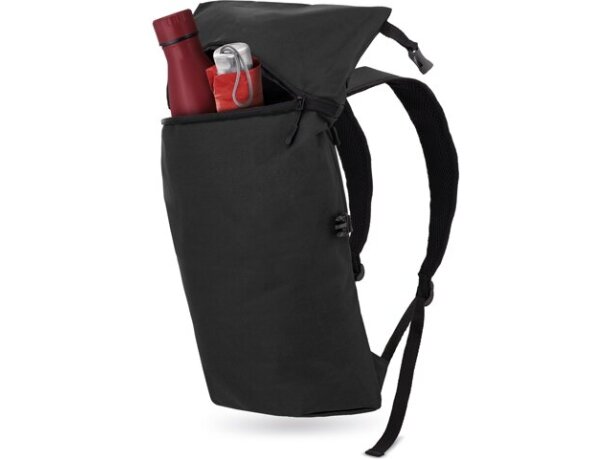 Mochila Conner de poliéster reciclado RPET con cremallera detalle 3
