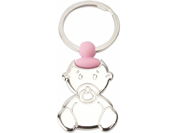Llavero bebe con chupete rosa para empresas