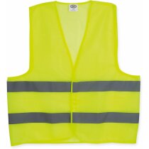 Chaleco de poliester de alta visibilidad amarillo personalizada