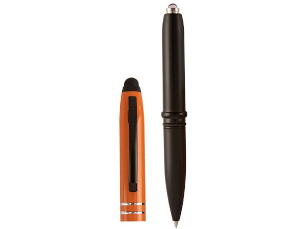 Bolígrafo con led y puntero naranja