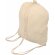 Bolsa mochila de algodón de color crudo crudo con logo