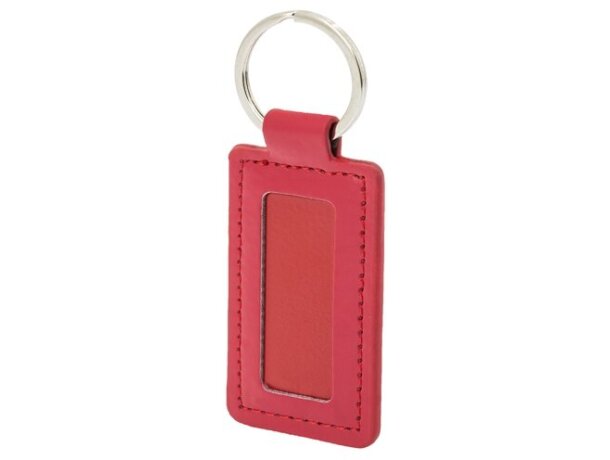 Llavero polipiel Valexa con grabado láser efecto espejo Rojo detalle 9