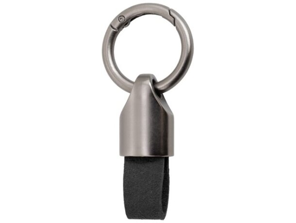 Llavero Turón de metal y PU con grabación láser personalizable Negro detalle 2