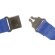 Lanyard doble de poliéster con enganche de hierro amarilla