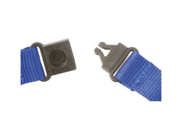 Lanyard doble de poliéster con enganche de hierro amarilla