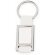 Llavero de metal y correa de nylon blanco personalizado