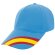 Gorra sencilla d e5 paneles con detalles de la bandera Azul medio