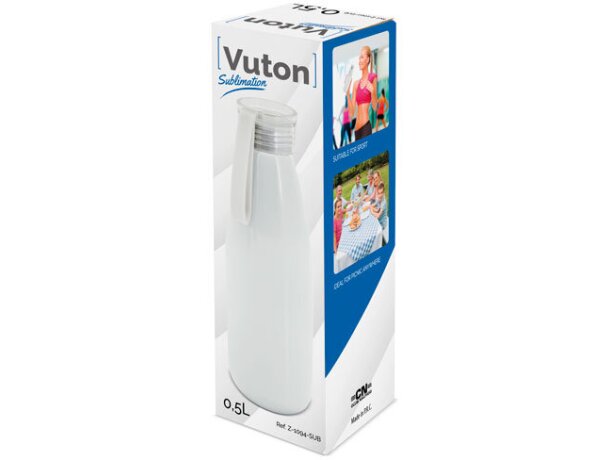 Botella de aluminio 500 ml blanca