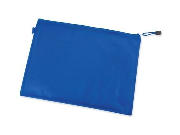 Bolsa grande de pvc con cremallera azul