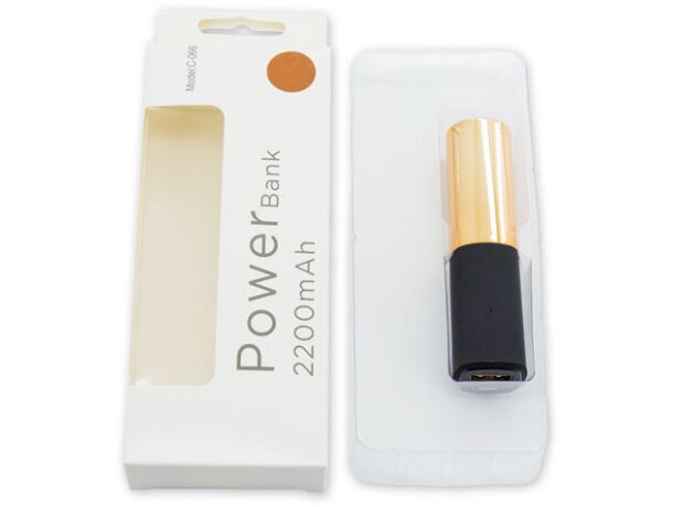 Power bank forma lipstick plata