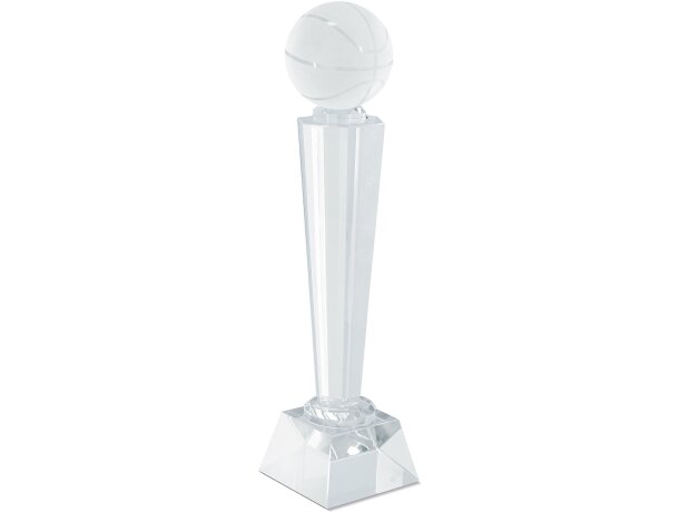 Trofeo cristal Pivot balón baloncesto con grabado láser detalle 1