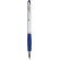Bolígrafo puntero de plástico y cuerpo en plata azul economico