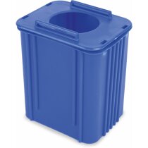 Portalápiz contenedor azul ecológico