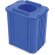 Portalápiz contenedor azul ecológico sin color