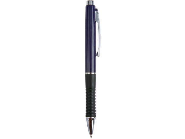 Bolígrafo de diseño clásico con grip en negro personalizado azul Bolígrafo de diseño clásico con grip en negro personalizado azul