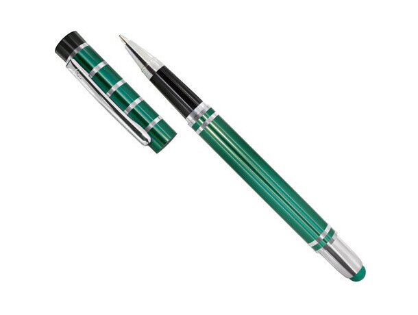 Bolígrafo de metal con lápiz táctil pierre deline verde