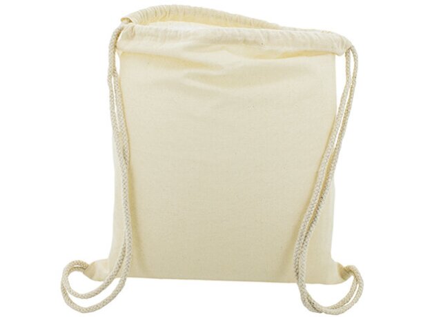 Bolsa mochila de algodón de color crudo personalizada crudo