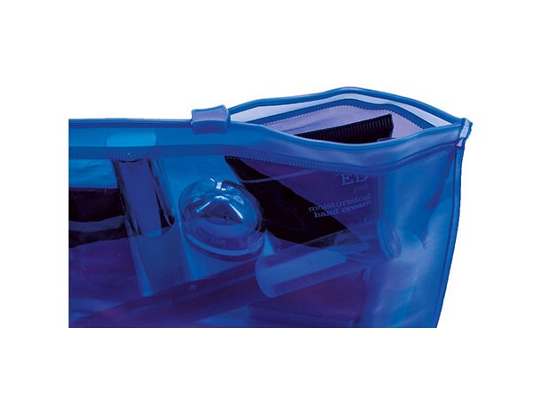 Neceser transparente travel azul